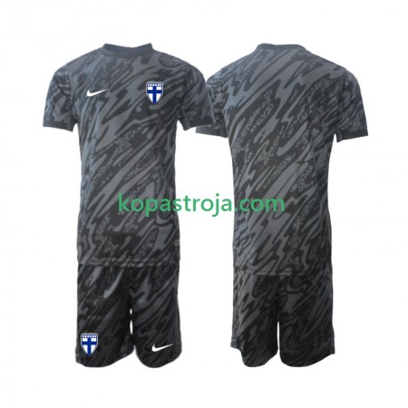 Billiga Fotbollströjor Finland Målvakt Barn Hemma tröja 2024 Kortärmad